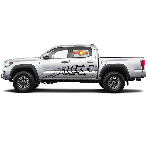 Kit de vinilos laterales con diseño de dibujo de neumático para Toyota Tacoma 2015-2021