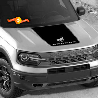 Ford Bronco 2021-2022 Logo de texto personalizado capucha vinilo calcomanía Kit gráfico para Ford Bronco Logo Sport SUV
