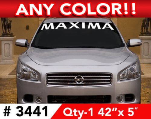 Calcomanía de vinilo para parabrisas Maxima para Nissan Maxima