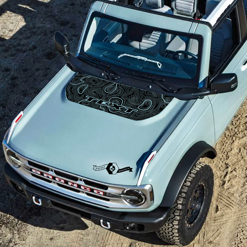 Calcomanías Pegatinas de Logotipo de Mapa Topográfico Personalizado 6 para Musclecar caballo