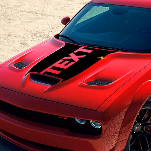 Adhesivo de vinilo con letras personalizadas para capó Dodge Challenger 2015-2021