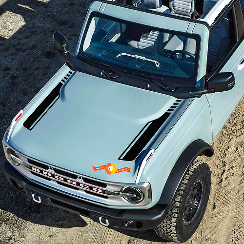 Nuevo Ford Bronco 2021 2022 Kit de calcomanías de vinilo para capó con logo retro.
