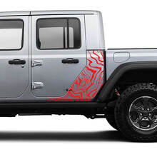 Kit de rayas gráficas de vinilo para el contorno lateral del cuerpo del Jeep Gladiator 2018-2021
 3
