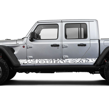 Kit de rayas gráficas de vinilo para paneles laterales de Jeep Gladiator con diseño de contorno de carreras, mapas de 2018-2021.
 2