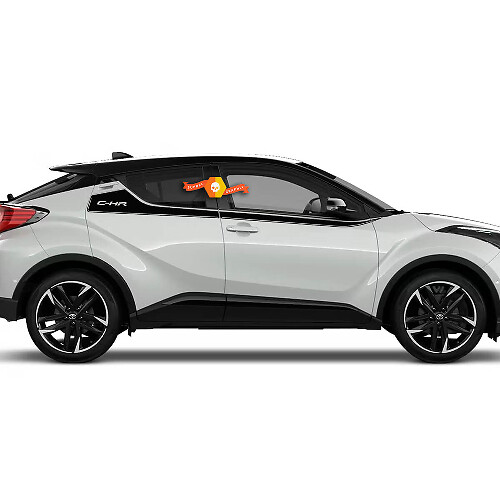 Tiras de acento con logotipo C-HR adhesivo de vinilo para puerta lateral para Toyota C-HR