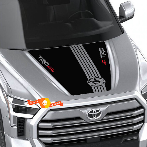 Pegatina adhesiva de vinilo con bandera militar de estrella TRD USA para capó de Toyota Tundra 2022