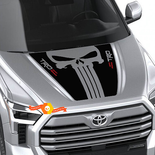 Pegatina de vinilo estilo TRD Punisher para capó Toyota Tundra 2022