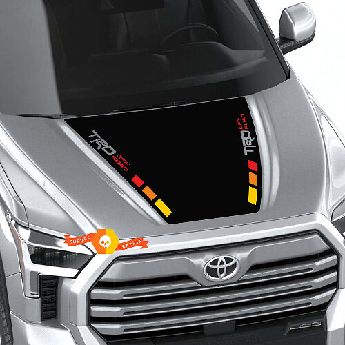 Calcomanía de vinilo con franjas vintage TRD Off Road para capó de Toyota Tundra 2022
