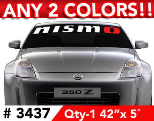 Vinilo adhesivo para parabrisas estilo Nismo para Nissan 350Z 370Z Altima Maxima