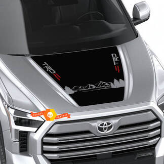 Nuevo Toyota Tundra 2022 Hood TRD SR5 Trees and Mountains Wrap Decal Sticker Graphics SupDec Design

