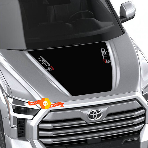 Calcomanía de vinilo capucha TRD Punisher Skull para Toyota Tundra 2022