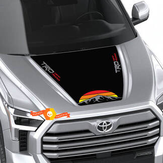 Nuevo Toyota Tundra 2022 Hood TRD SR5 Vintage Sunset Wrap Decal Sticker Graphics SupDec Design
