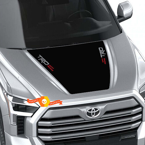 Calcomanía de vinilo para capó con efecto blackout estilo TRD para Toyota Tundra 2022