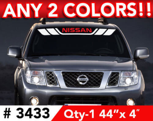 Vinilo adhesivo con franjas para parabrisas Nissan para coches Nissan