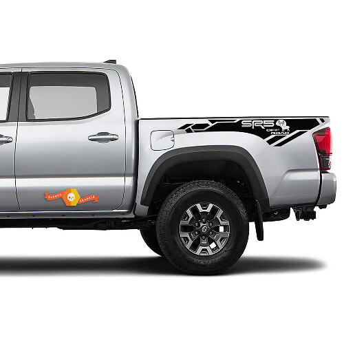 Juego de calcomanías de vinilo para laterales de caja Off Road Moose SR5 para Toyota Tacoma 2016-22