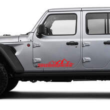 Texto Personalizado Gráficos de Vinilo de Puerta Montañas Calcomanía Adhesiva para Jeep Gladiator 3