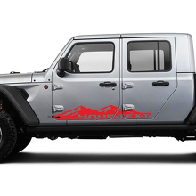 Montañas Grandes Texto Personalizado Vinilo de Puerta Gráficos Calcomanía Pegatina para Jeep Gladiator 3