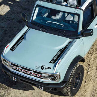 Nuevo Ford Bronco 2021 2022 Kit de calcomanías de vinilo con logotipo moderno para capó
