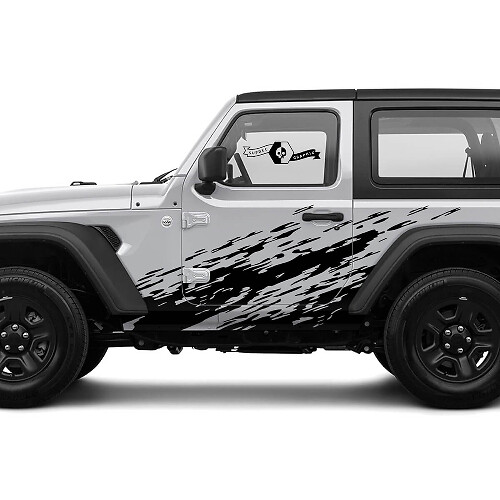 Kit de vinilos de salpicaduras de barro para la puerta lateral para Jeep Wrangler