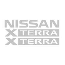 Juego de adhesivos de vinilo para portaequipajes en el techo con logo Xterra para Nissan Xterra_2