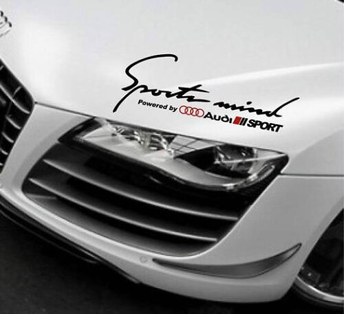 Sports Mind Powered by Audi Pegatina de vinilo para capó para Audi A8