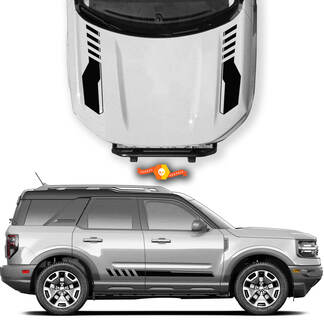 Ford Bronco 2021 2022 Kit de calcomanías de vinilo para capó y panel basculante Gráfico completo de calcomanías
