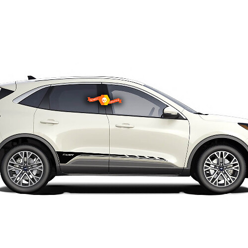Par de Calcomanías de Vinilo para Panel de Roca de las Puertas Ford Escape 2020 - 2022
