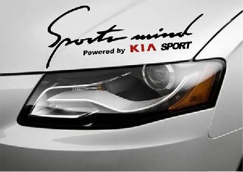 Juego de adhesivos de vinilo para capó Sports Mind Powered by Kia para coches Kia