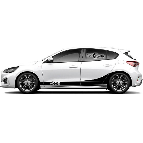 Par Ford Focus ST 2017 - 2022 Wave ST-Line EcoBoost Franja Vinilo Calcomanía Pegatina Gráfica
