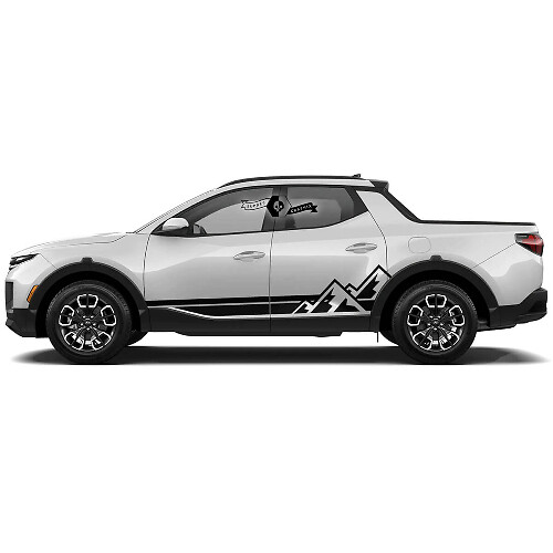 Kit de calcomanías de vinilo con franjas laterales para Hyundai Santa Cruz