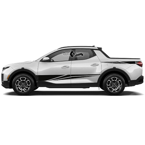 Kit de calcomanías de vinilo Triple líneas laterales Sharp para Hyundai Santa Cruz