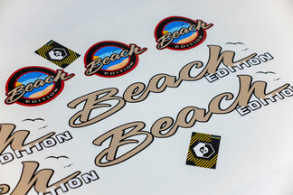 Kit JEEP Badge Emblem BEACH EDITION vinilo Sticker Decal Truck
