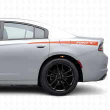 Calcomanía lateral de vinilo con rayas y texto personalizado para Dodge Charger 2015-2026_4
