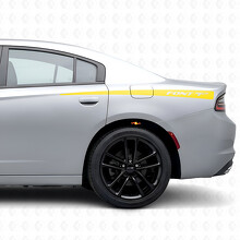Calcomanía lateral de vinilo con rayas y texto personalizado para Dodge Charger 2015-2026_5