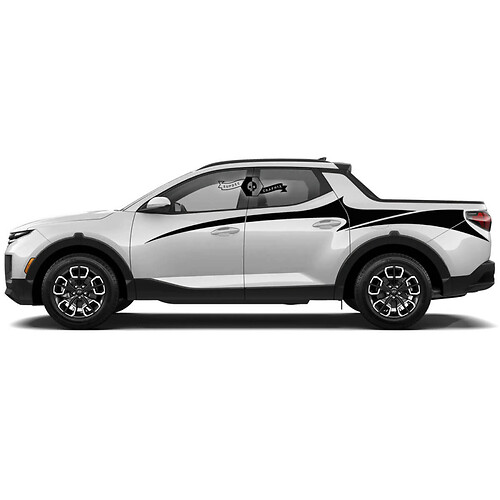 2x Hyundai Santa Cruz Puertas literas de la cama Pegatizas de vinilo Kit gráfico de calcomanías