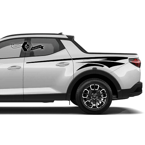 Kit de Pegatinas de Vinilo con Franjas Laterales Estilo Tribal para Hyundai Santa Cruz