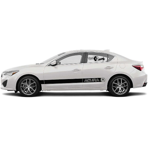 Kit de vinilos adhesivos con franjas laterales de marca para Acura ILX TLX RLX