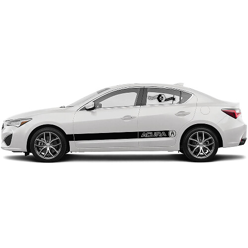 Par de gráficos de paneles laterales de las puertas Acura ILX 2021 TLX Acura RLX Vinilo adhesivo de calcomanía para carreras de autos
