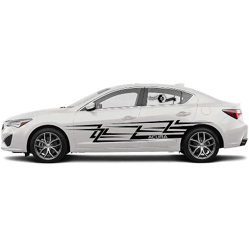 Kit de Pegatinas Laterales de Vinilo Estilo Racing para Puerta para Acura ILX TLX RLX