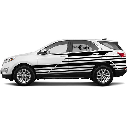 Par de calcomanías gráficas 2021 con rayas laterales Chevrolet Equinox SPLASH WRAP, calcomanía de vinilo
