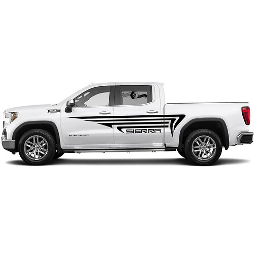 Combar calcomanías Kit de salpicaduras de flecha de cama lateral para la cama para GMC Sierra 1500 Puertas laterales de vinilo gráfico de calcomanías