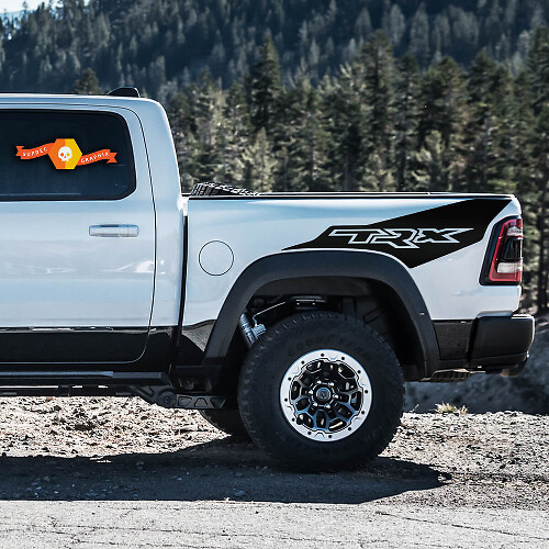 Adhesivos Vinílicos Laterales Traseros Estilo TRX para Dodge Ram Rebel TRX