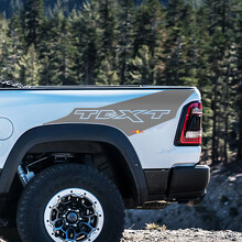 Kit de Pegatinas de Vinilo Personalizadas Estilo TRX para Lateral de Cama Dodge Ram 1500 Rebel TRX_3