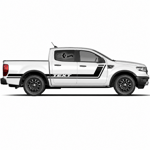 Juego de 2 calcomanías gráficas de franjas personalizadas para la puerta lateral y la caja de camioneta power truck Musclecar 2022