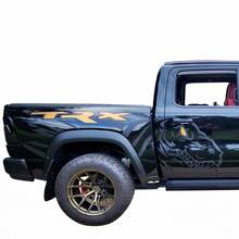 Par de dodge ram rebel trx 2022+ 2 colores lado 1500 trx cama de salpicaduras dinosaurios T-rex trx gráfico de calcomanías de vinilo 4