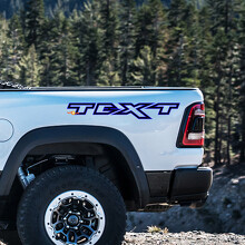 Vinilos Laterales con Letras Contorno Personalizado para Dodge Ram Rebel 1500 TRX_3