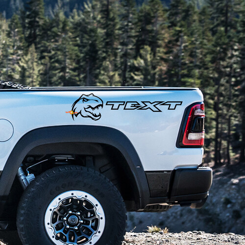 Kit de pegatinas de vinilo personalizadas T-Rex para la cabecera de cama Dodge Ram 1500 Rebel TRX
