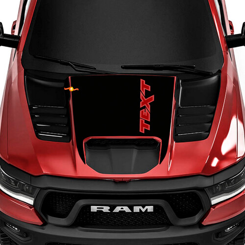 Calcomanía vinílica personalizada con texto estilo TRX para capó Dodge Ram Rebel 1500 TRX 2022+