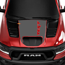 Calcomanía vinílica personalizada con texto estilo TRX para capó Dodge Ram Rebel 1500 TRX 2022+_2