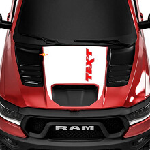 Calcomanía vinílica personalizada con texto estilo TRX para capó Dodge Ram Rebel 1500 TRX 2022+_3